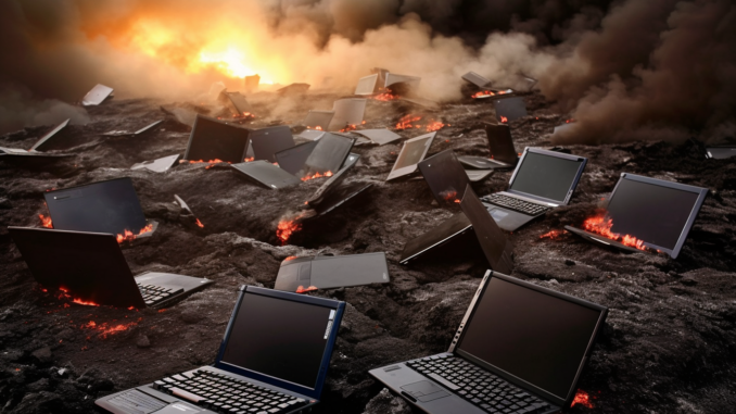fakenews a bunch of laptops in purgatory 1